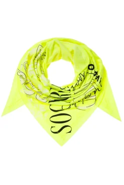 CAMP DAVID & SOCCX Dreieckstuch im Materialmix mit Artwork yellow lime yellowlime Cheap