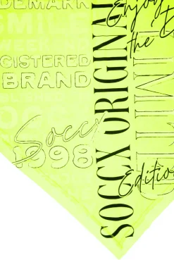 CAMP DAVID & SOCCX Dreieckstuch im Materialmix mit Artwork yellow lime yellowlime Cheap