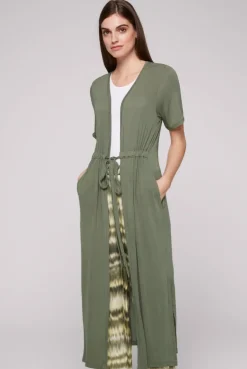 CAMP DAVID & SOCCX Feinstrick-Cardigan mit Rücken-Print desert olive desertolive Clearance