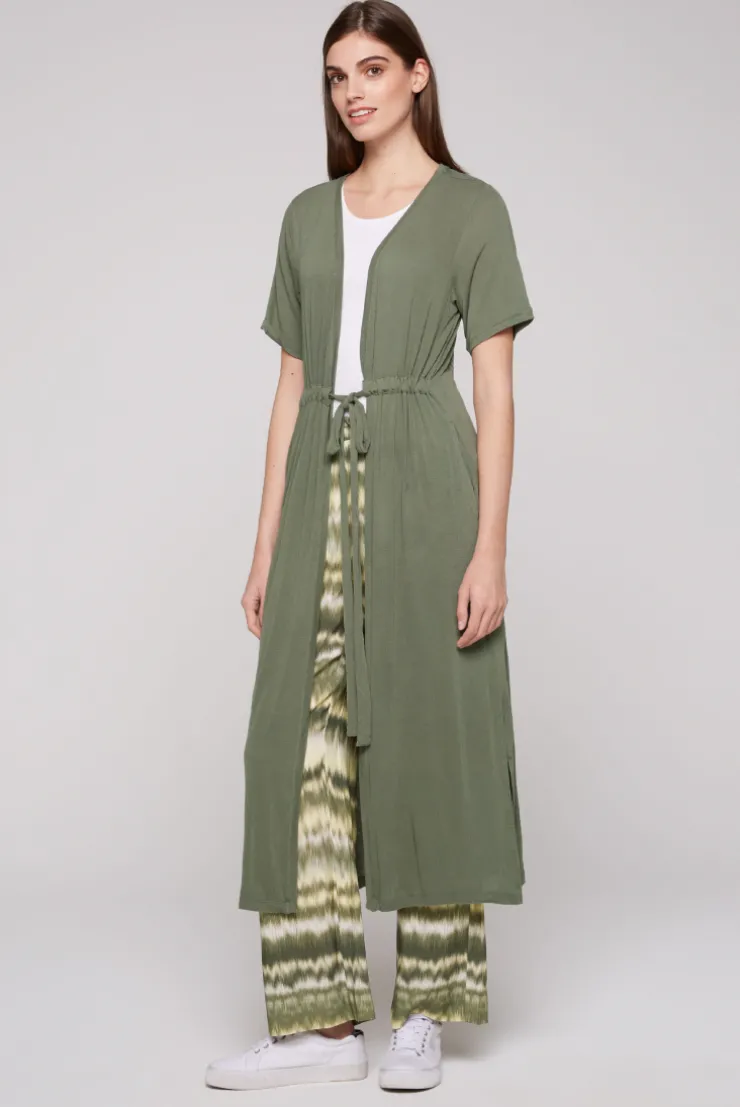 CAMP DAVID & SOCCX Feinstrick-Cardigan mit Rücken-Print desert olive desertolive Clearance