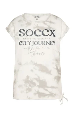CAMP DAVID & SOCCX Flauschstrick-Shirt mit Glitter Logo ivory Fashion