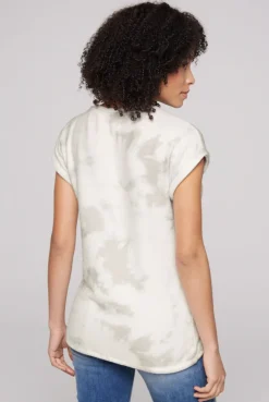 CAMP DAVID & SOCCX Flauschstrick-Shirt mit Glitter Logo ivory Fashion
