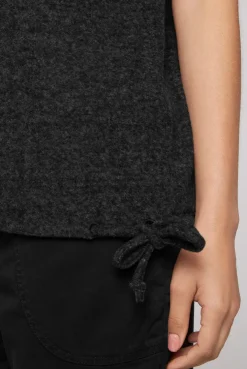 CAMP DAVID & SOCCX Flauschstrick-Shirt mit Glitter Logo black Sale