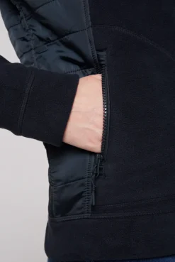 CAMP DAVID & SOCCX Fleecejacke mit tonigen Stepp-Details blue navy bluenavy Store