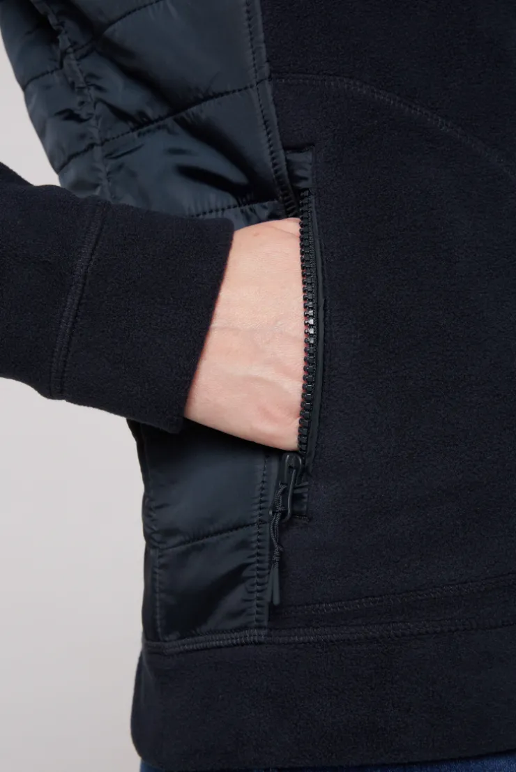 CAMP DAVID & SOCCX Fleecejacke mit tonigen Stepp-Details blue navy bluenavy Store