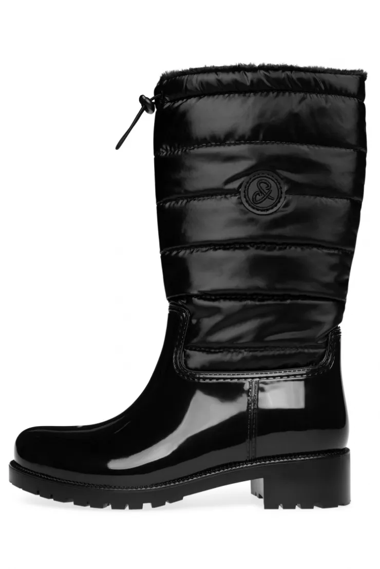 CAMP DAVID & SOCCX Gefütteter Gummistiefel mit Steppschaft black Best