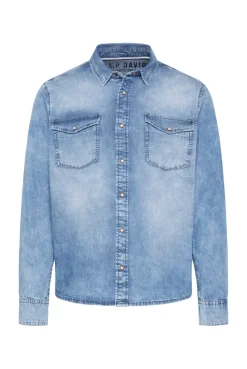 CAMP DAVID & SOCCX Hemd aus Denim Regular Fit light blue bleached lightbluebleached Fashion