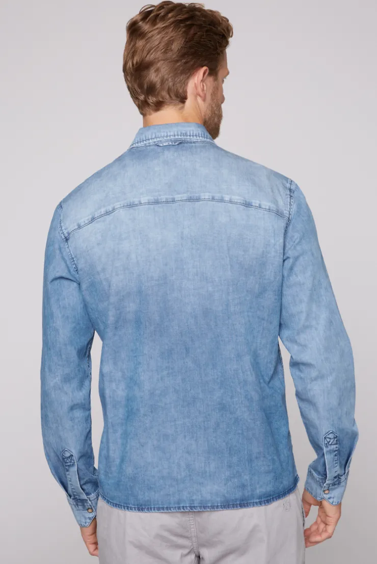 CAMP DAVID & SOCCX Hemd aus Denim Regular Fit light blue bleached lightbluebleached Fashion