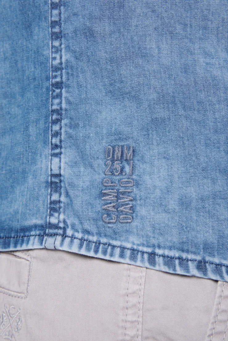 CAMP DAVID & SOCCX Hemd aus Denim Regular Fit light blue bleached lightbluebleached Fashion
