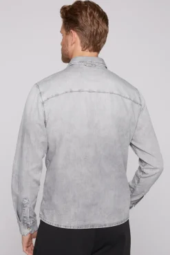 CAMP DAVID & SOCCX Hemd aus Denim Regular Fit light grey bleached lightgreybleached Best Sale