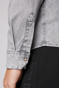 CAMP DAVID & SOCCX Hemd aus Denim Regular Fit light grey bleached lightgreybleached Best Sale