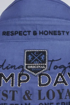 CAMP DAVID & SOCCX Hemd mit Dobby-Struktur und Artworks denim blue | L denimblue New