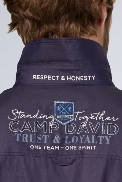 CAMP DAVID & SOCCX Hemd mit Dobby-Struktur und Artworks blue navy bluenavy Best