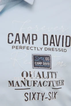 CAMP DAVID & SOCCX Hemd mit Webstruktur und Artworks, Regular Fit light blue lightblue Store