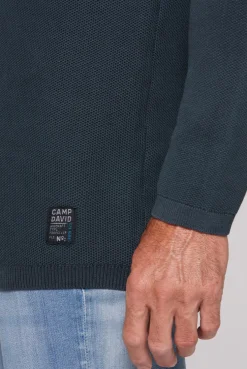 CAMP DAVID & SOCCX Henley-Pullover Stone Washed blue navy bluenavy Sale