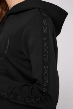 CAMP DAVID & SOCCX Hoodie aus Interlock mit Artwork und Tapes black Clearance