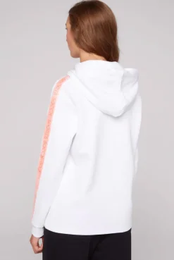 CAMP DAVID & SOCCX Hoodie aus Interlock mit Artwork und Tapes opticwhite Flash Sale