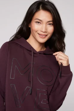 CAMP DAVID & SOCCX Hoodie aus Interlock mit Artwork und Tapes deep plum deepplum Online