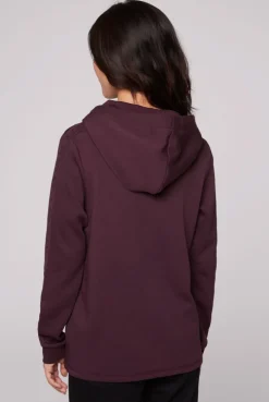CAMP DAVID & SOCCX Hoodie aus Interlock mit Artwork und Tapes deep plum deepplum Online