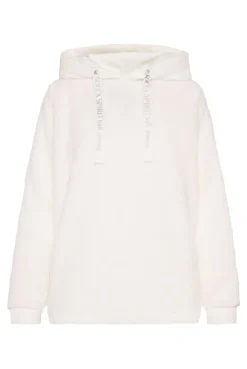 CAMP DAVID & SOCCX Hoodie aus Teddyplüsch mit Sweatkapuze ivory Best Sale