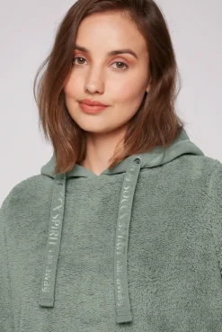 CAMP DAVID & SOCCX Hoodie aus Teddyplüsch mit Sweatkapuze muted aqua mutedaqua Best Sale