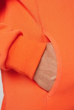 CAMP DAVID & SOCCX Hoodie im Materialmix mit Artwork und Rückentasche signal orange signalorange Best