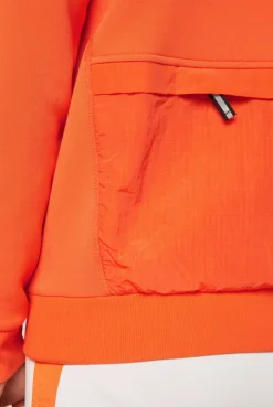 CAMP DAVID & SOCCX Hoodie im Materialmix mit Artwork und Rückentasche signal orange signalorange Best