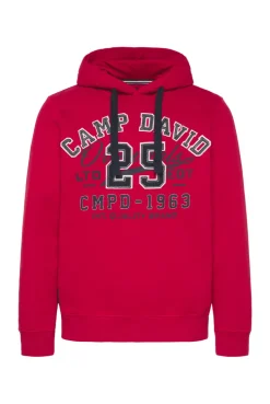 CAMP DAVID & SOCCX Hoodie mit Artwork im Retro-Style royal red royalred Outlet