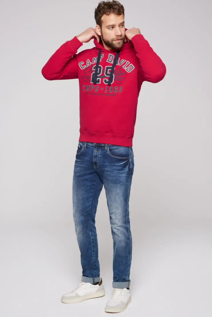 CAMP DAVID & SOCCX Hoodie mit Artwork im Retro-Style royal red royalred Hot