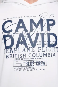 CAMP DAVID & SOCCX Hoodie mit Label Print opticwhite Outlet