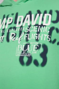 CAMP DAVID & SOCCX Hoodie mit Spray-Effekt-Artwork regatta green regattagreen Flash Sale