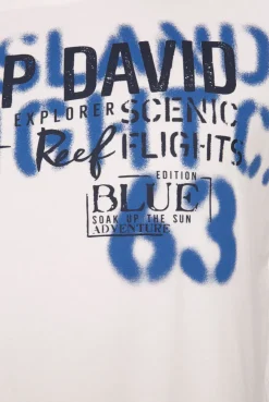 CAMP DAVID & SOCCX Hoodie mit Spray-Effekt-Artwork ivory New