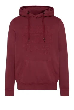 CAMP DAVID & SOCCX Hoodie mit tonigem Logo Artwork burgundy New