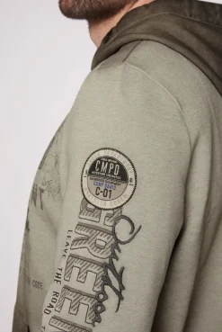 CAMP DAVID & SOCCX Hoodie Oil Dyed mit Artworks fossil brown fossilbrown Online
