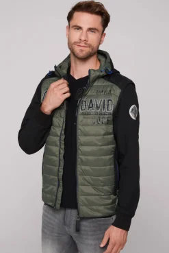 CAMP DAVID & SOCCX 2-in-1 Softshelljacke mit abtrennbaren Ärmeln forest khaki / black Flash Sale