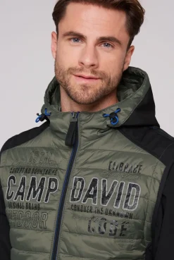 CAMP DAVID & SOCCX 2-in-1  Softshelljacke mit abtrennbaren Ärmeln forest khaki / black Flash Sale