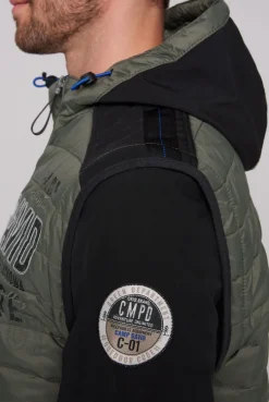CAMP DAVID & SOCCX 2-in-1  Softshelljacke mit abtrennbaren Ärmeln forest khaki / black Flash Sale