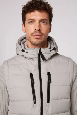 CAMP DAVID & SOCCX 2-in-1 Steppweste mit abtrennbaren Ärmeln light grey lightgrey Discount