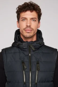 CAMP DAVID & SOCCX 2-in-1 Steppweste mit abtrennbaren Ärmeln blue navy bluenavy Hot