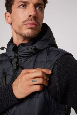 CAMP DAVID & SOCCX 2-in-1 Steppweste mit abtrennbaren Ärmeln blue navy bluenavy Hot