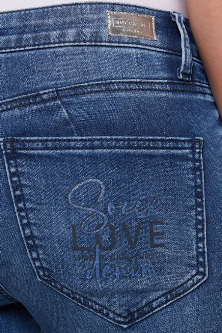 CAMP DAVID & SOCCX Jeans MI:RA Slim Fit blue printed jogg blueprintedjogg Cheap