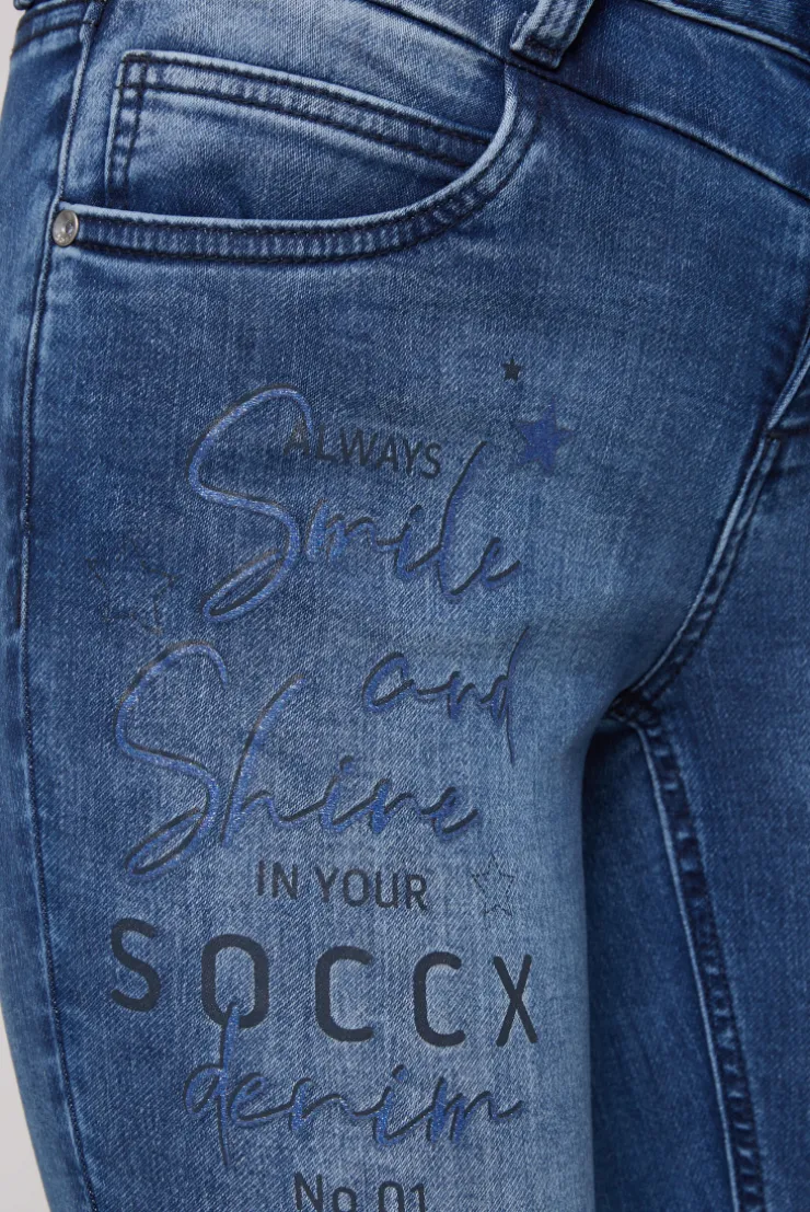 CAMP DAVID & SOCCX Jeans MI:RA Slim Fit blue printed jogg blueprintedjogg Store