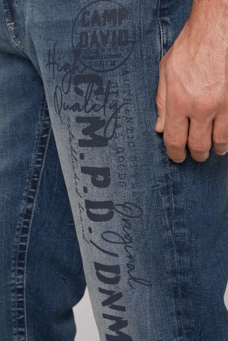 CAMP DAVID & SOCCX Jeans NI:CO Regular Fit dark blue printed darkblueprinted Cheap