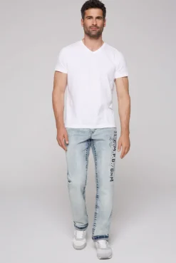 CAMP DAVID & SOCCX Jeans NI:CO Regular Fit mid blue printed midblueprinted Cheap