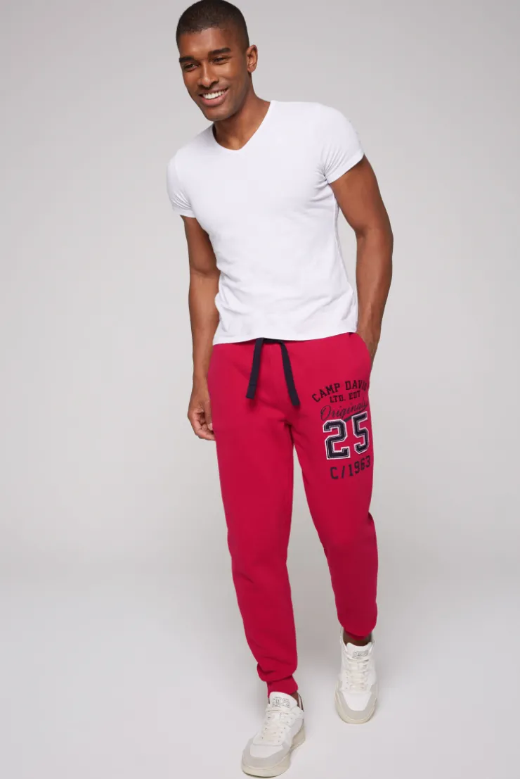 CAMP DAVID & SOCCX Jogginghose mit Retro-Artwork royal red royalred Store