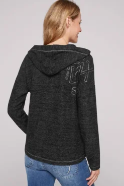 CAMP DAVID & SOCCX Kapuzenpullover aus Flauschstrick black Clearance