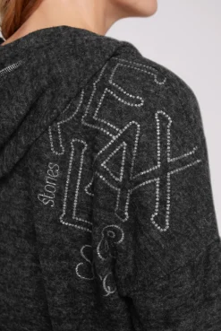 CAMP DAVID & SOCCX Kapuzenpullover aus Flauschstrick black Clearance