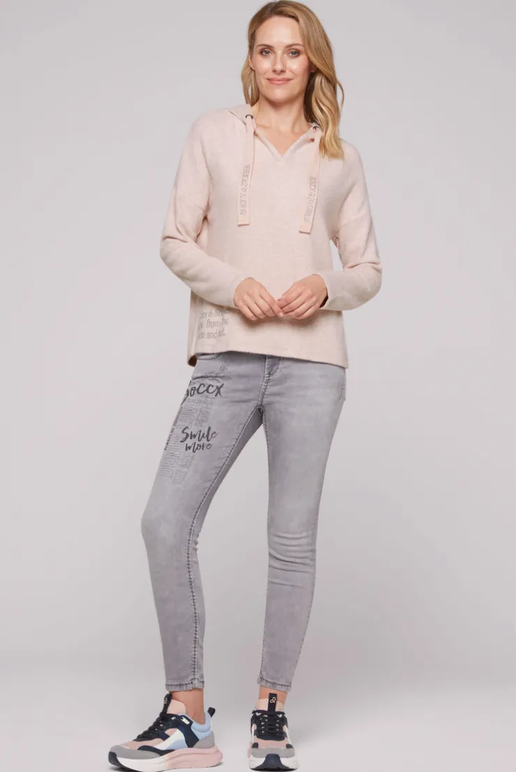 CAMP DAVID & SOCCX Kapuzenpullover aus Flauschstrick rose blush roseblush Fashion