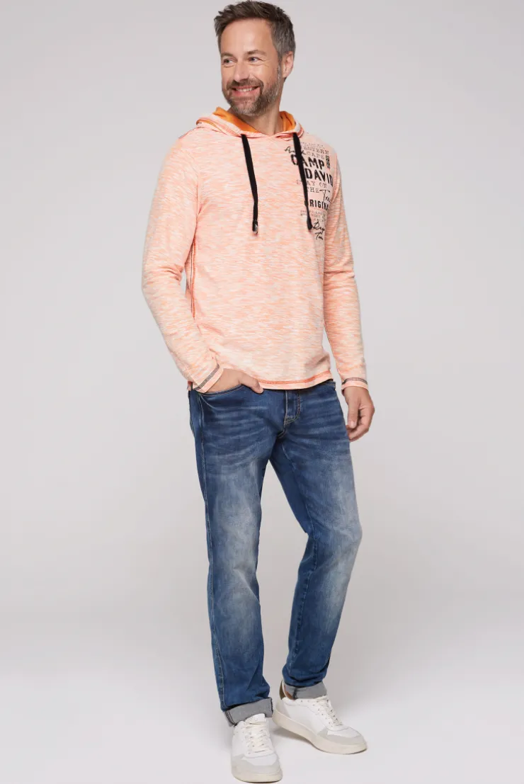 CAMP DAVID & SOCCX Kapuzenshirt mit Brusttasche und Logo Print sunrise orange sunriseorange Shop