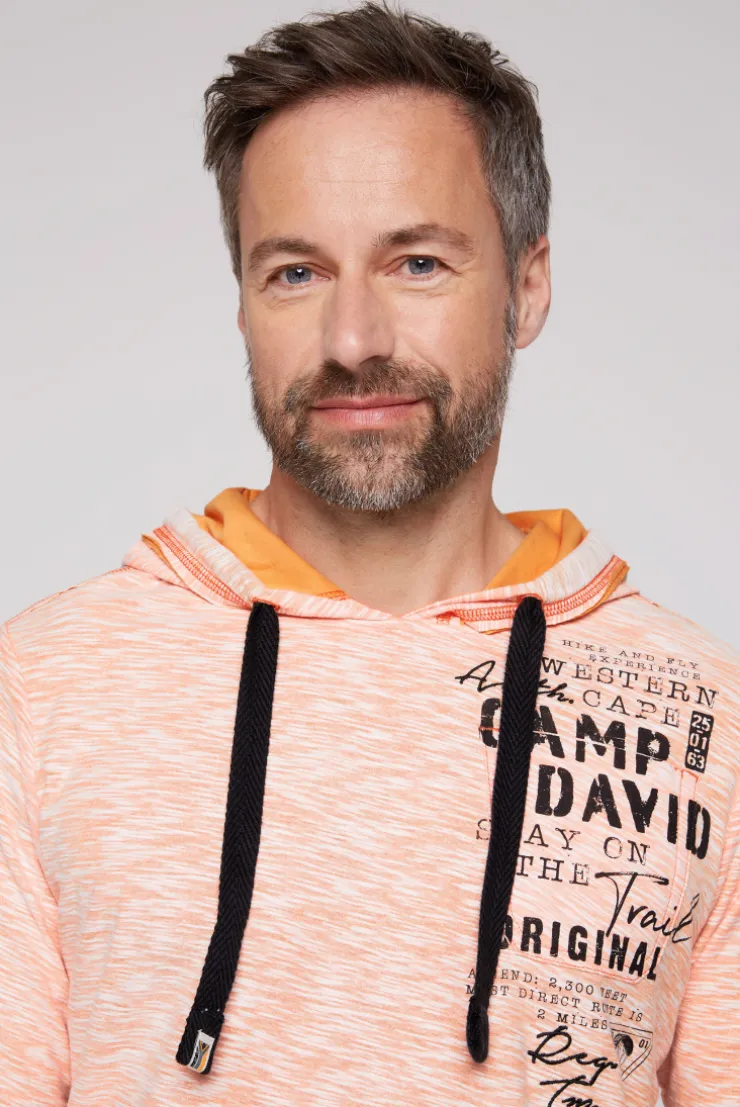 CAMP DAVID & SOCCX Kapuzenshirt mit Brusttasche und Logo Print sunrise orange sunriseorange Shop